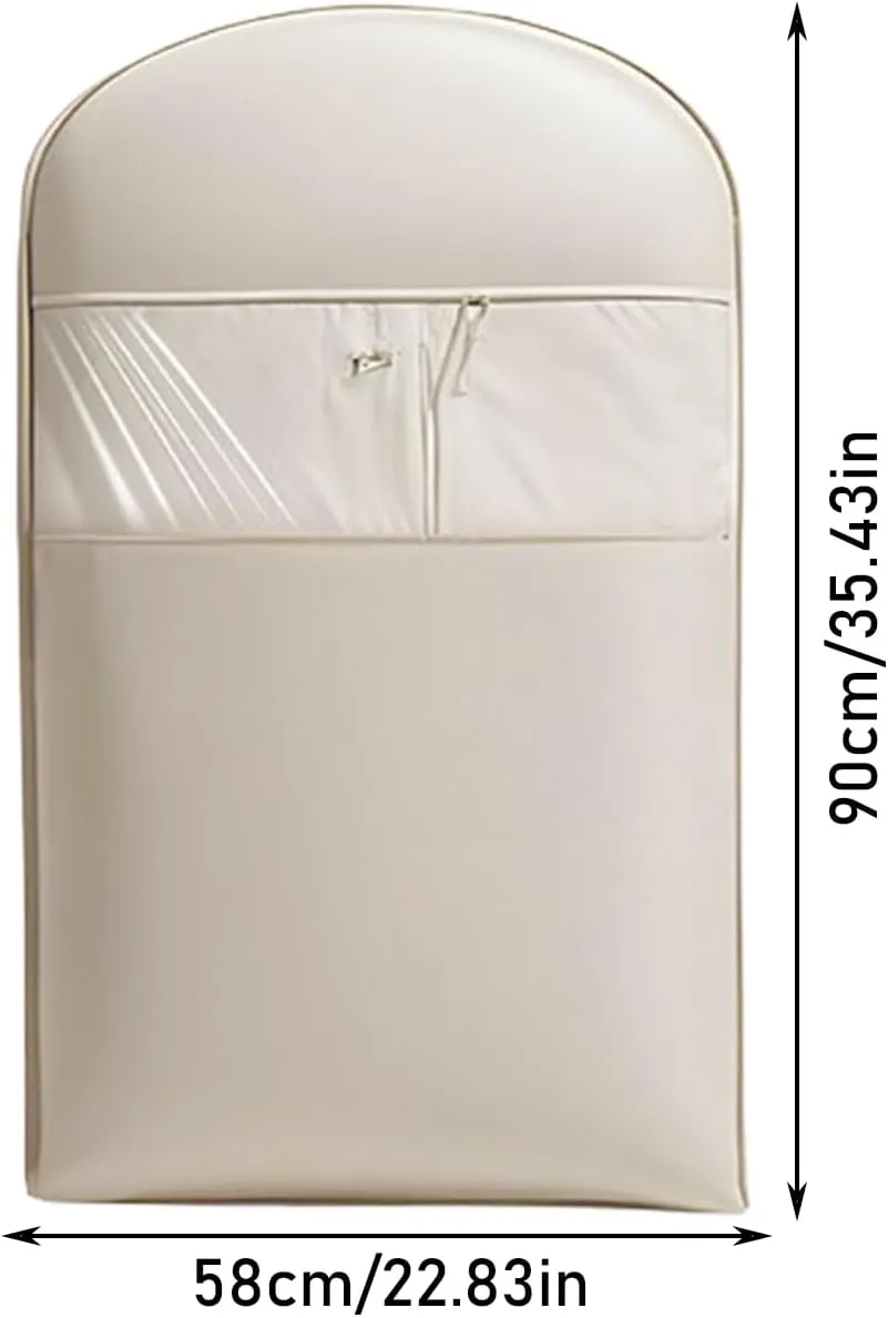 2 Pack Space Saving Hanging Garment Bag with SelfCompression Zipper, Down Coat Storage Bag Hanging Space Saver Closet Organizer, for Closet Storage