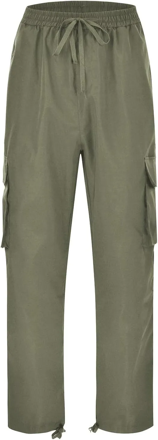 2023 Men's Casual Cargo Pants with Multi Pockets Stylish Plus Size Hiking Pants Workout Joggers Sweatpants Trousers for Men