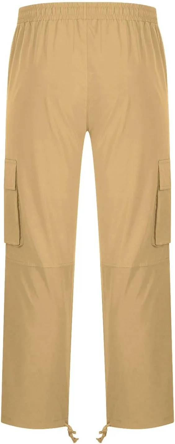 2023 Men's Casual Cargo Pants with Multi Pockets Stylish Plus Size Hiking Pants Workout Joggers Sweatpants Trousers for Men