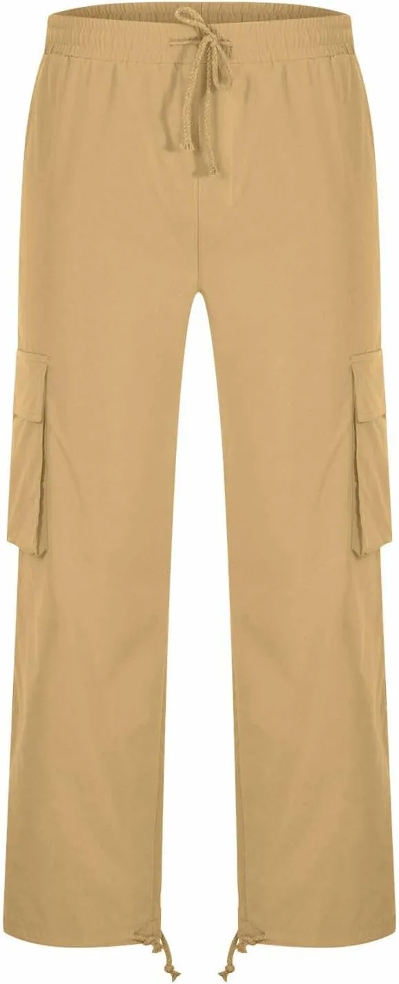 2023 Men's Casual Cargo Pants with Multi Pockets Stylish Plus Size Hiking Pants Workout Joggers Sweatpants Trousers for Men