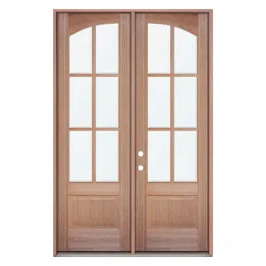 6 Lite Arch Mahogany