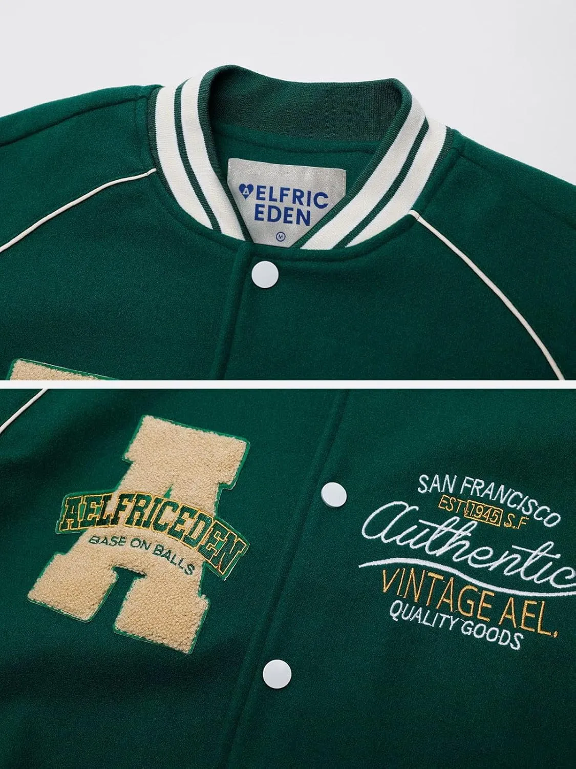 Aelfric Eden Mens Varsity Jacket Vintage Graphic Baseball Jacket Unisex Coats Streetwear