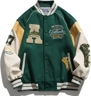 Aelfric Eden Mens Varsity Jacket Vintage Graphic Baseball Jacket Unisex Coats Streetwear
