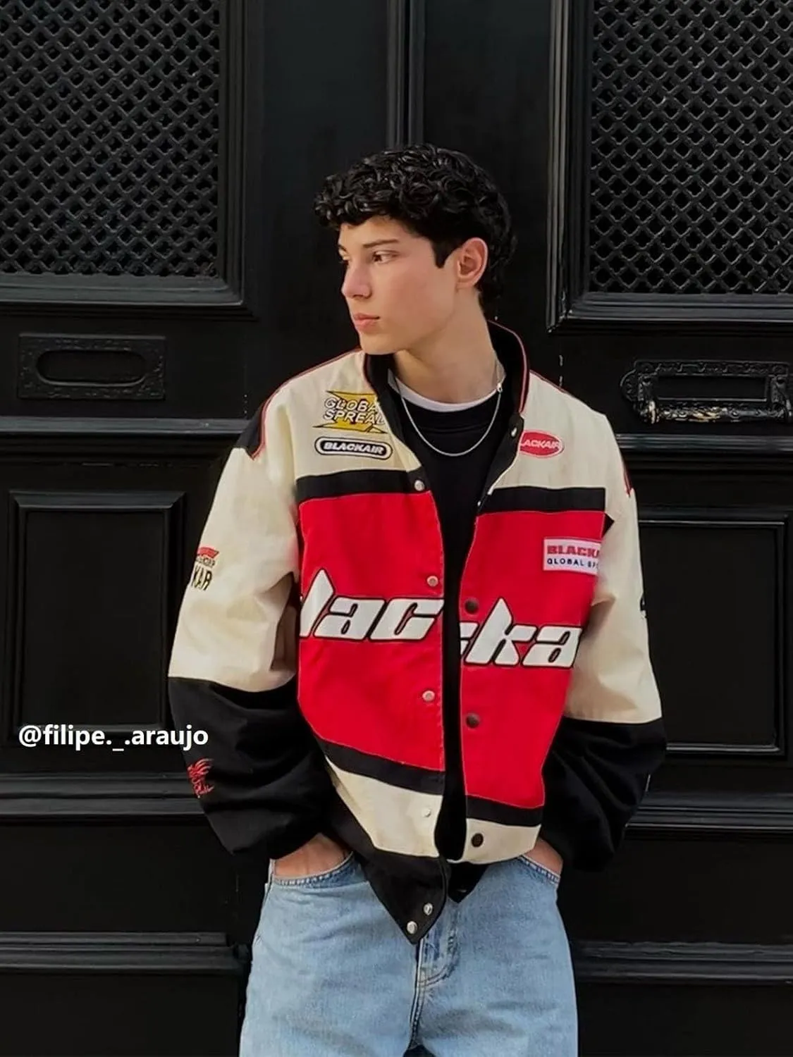 Aelfric Eden racer jacket men Jacket Vintage Graphic Baseball Jacket Unisex Coats Streetwear