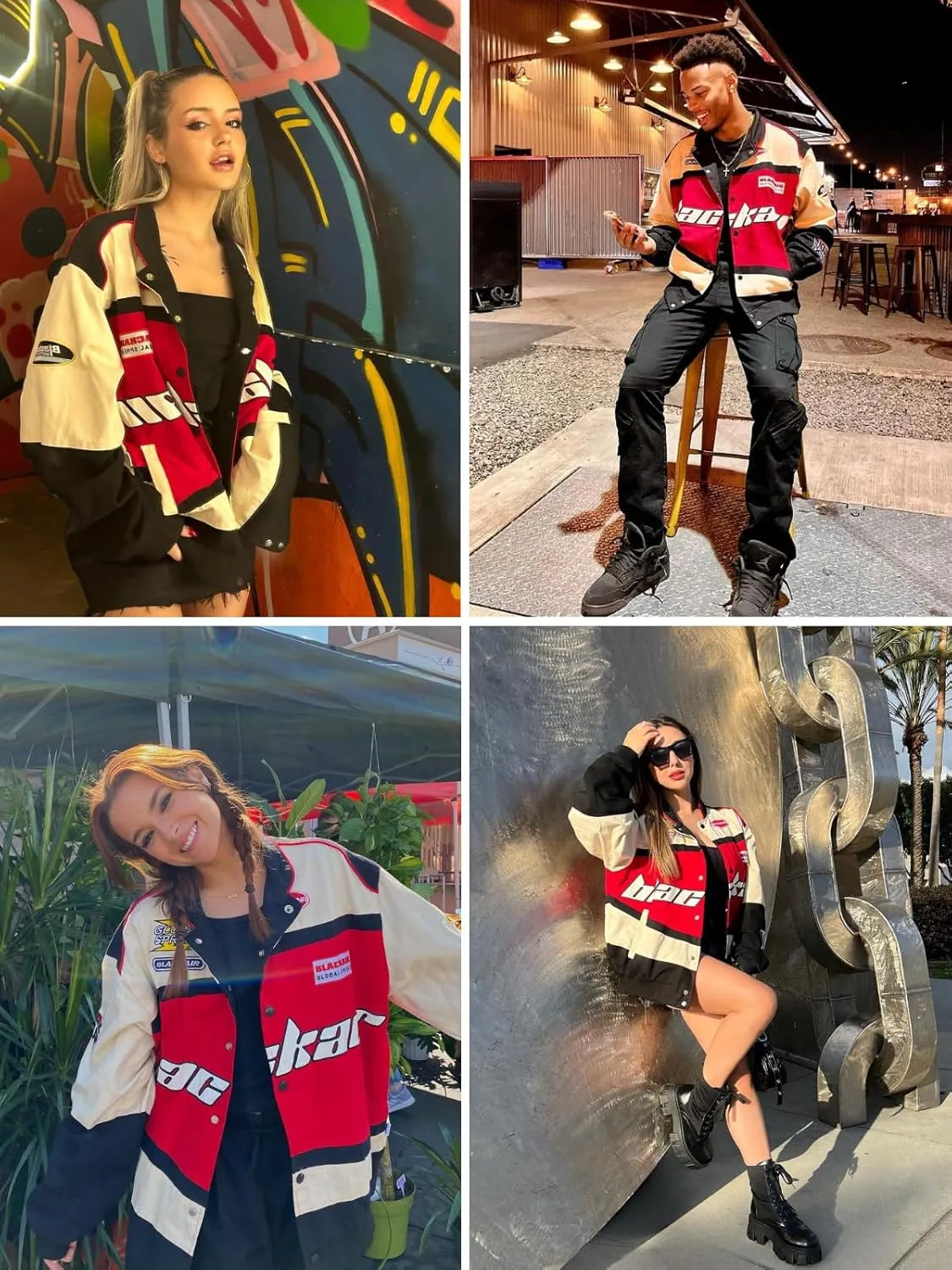 Aelfric Eden racer jacket men Jacket Vintage Graphic Baseball Jacket Unisex Coats Streetwear