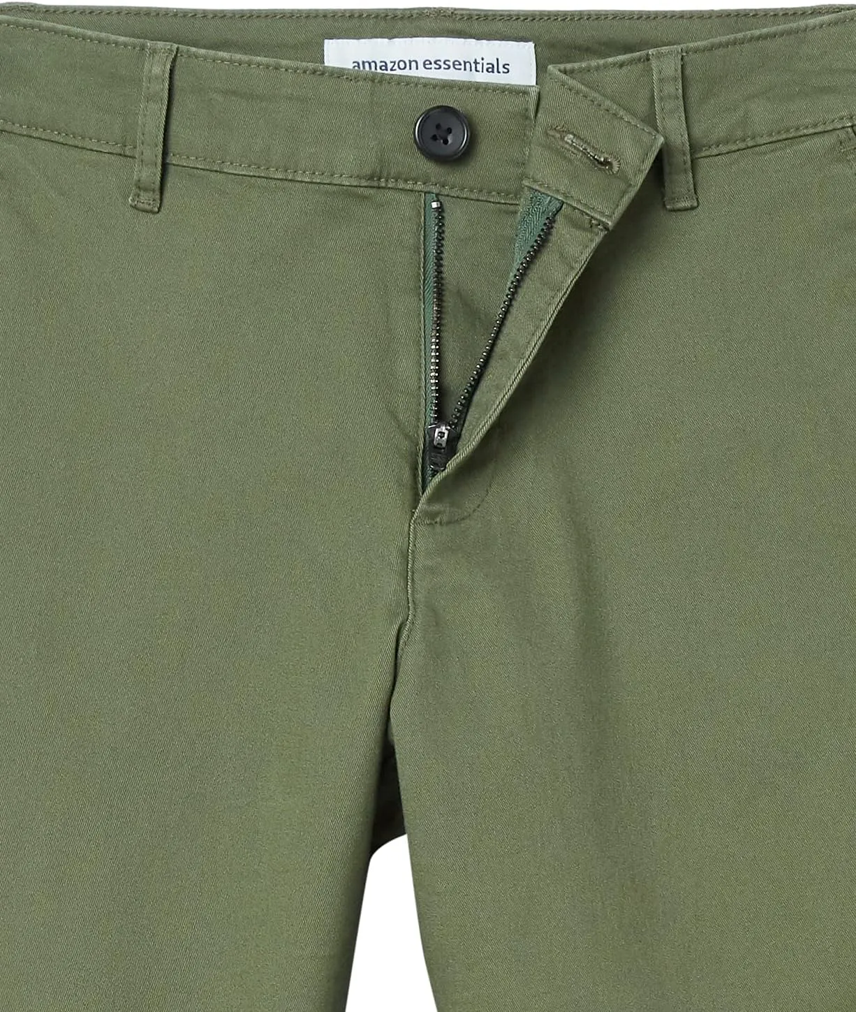 Amazon Essentials Women's Mid-Rise Slim-Fit 10" Inseam Bermuda Khaki Short