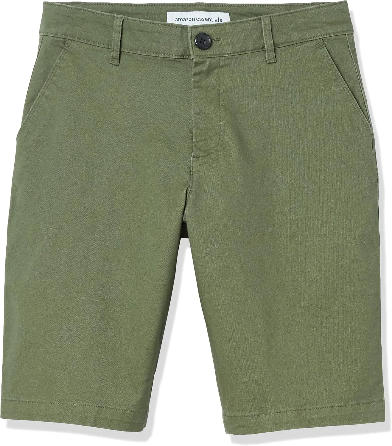 Amazon Essentials Women's Mid-Rise Slim-Fit 10" Inseam Bermuda Khaki Short