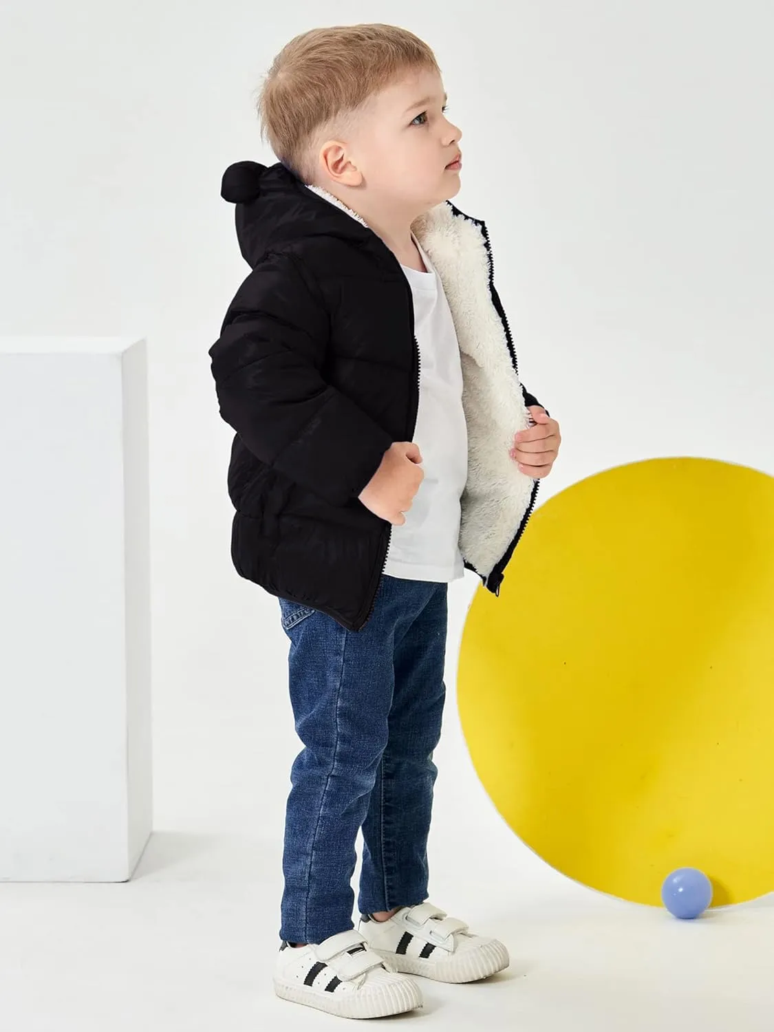 ARTMINE Baby Toddler Boys Girls Winter Down Coats with Hoods, 12M - 5Y