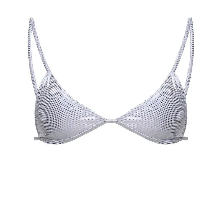 Ayala Silver glitter sparkling swimwear bikini thong