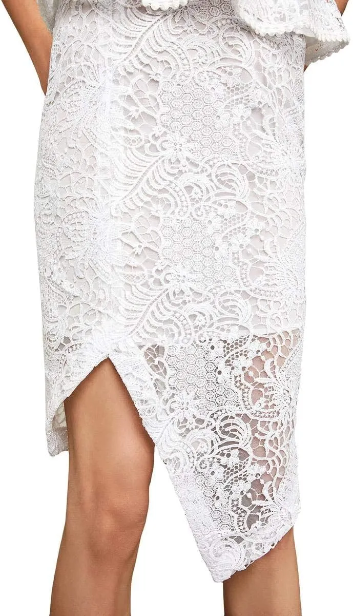 BCBGMAXAZRIA Women's Lace Pencil Skirt