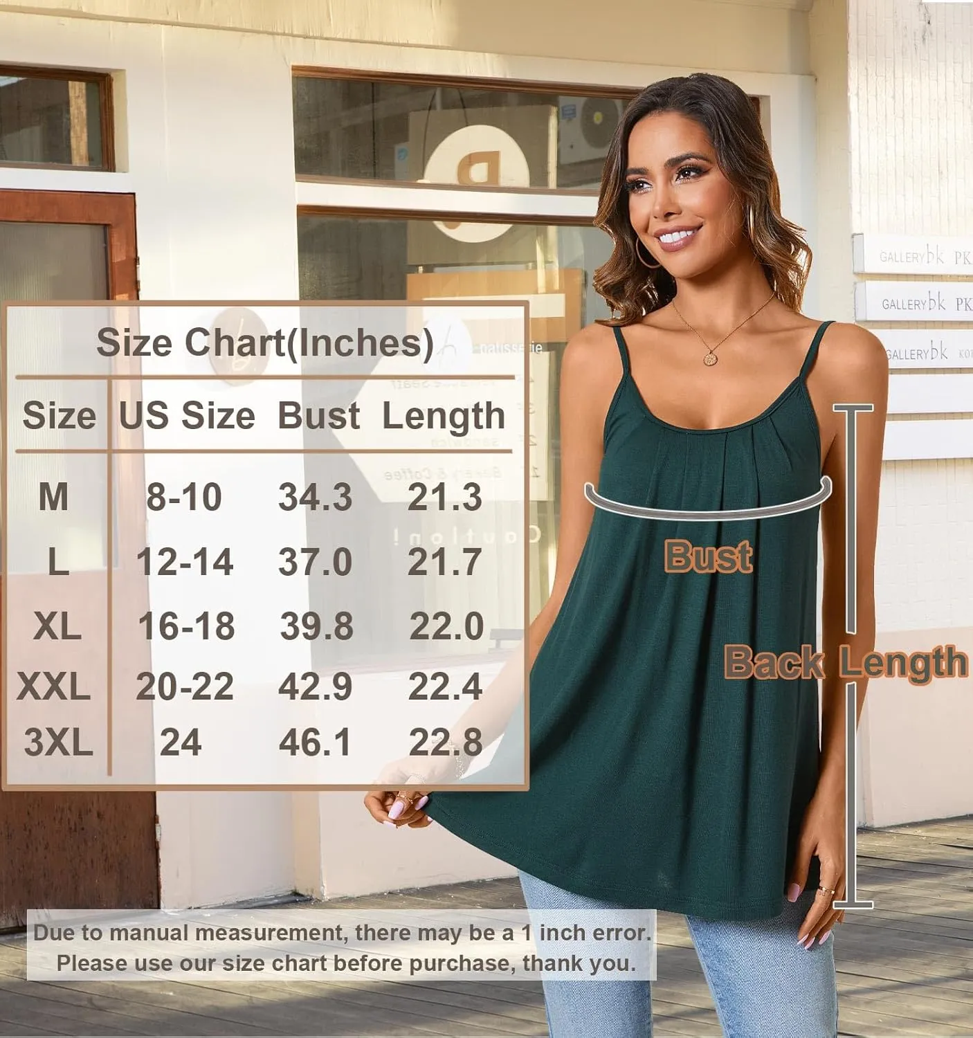 BISHUIGE Womens Summer Pleated Shirts Sleeveless Loose Fit Hem Tank Tops