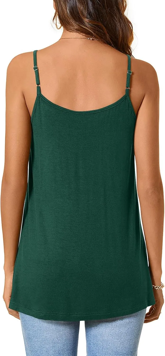 BISHUIGE Womens Summer Pleated Shirts Sleeveless Loose Fit Hem Tank Tops