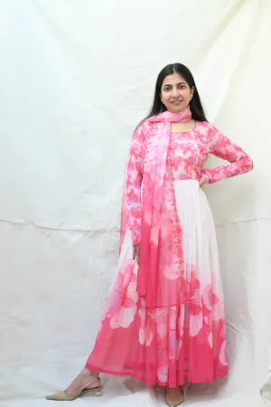 Blush pink Anarkali set