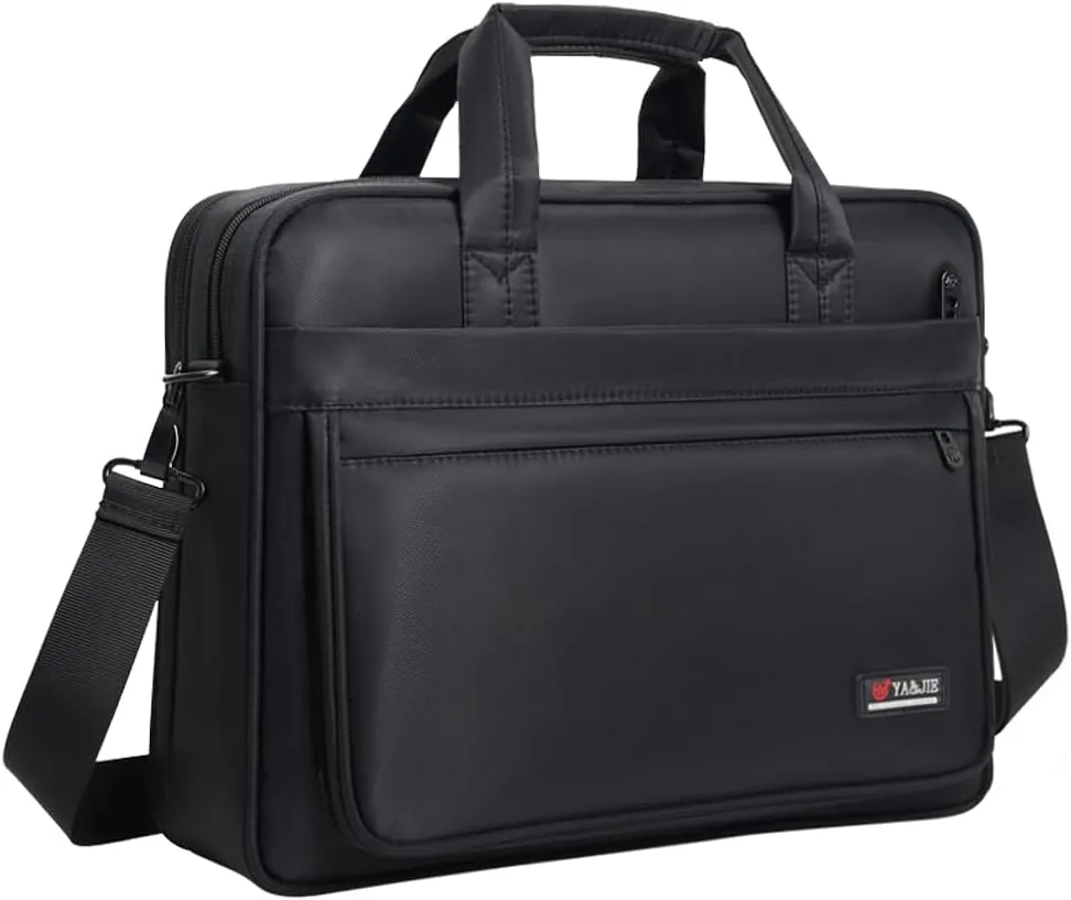 Briefcases For Men Canvas Tote Bag Laptop Case 14/15.6/17 Inches Computer Large Work Bags Business Shoulder Office Messenger