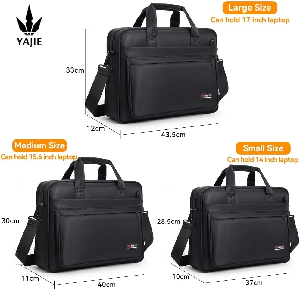 Briefcases For Men Canvas Tote Bag Laptop Case 14/15.6/17 Inches Computer Large Work Bags Business Shoulder Office Messenger