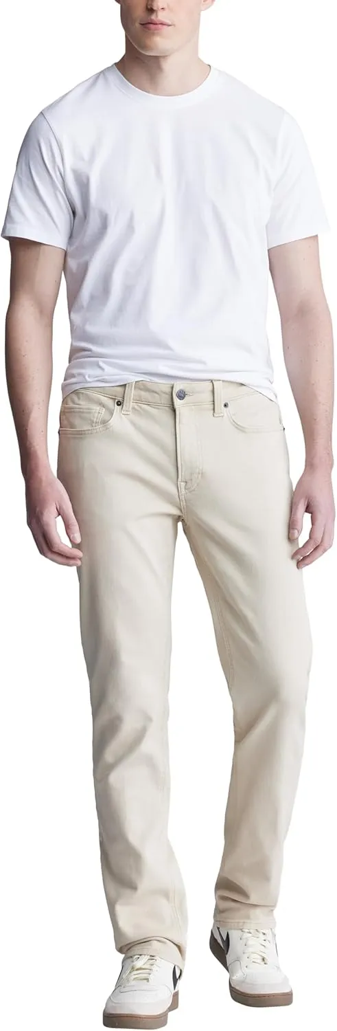 Buffalo David Bitton Men's Non-Denim Straight Leg Six French Terry Pants with Cotton Blend Stretch