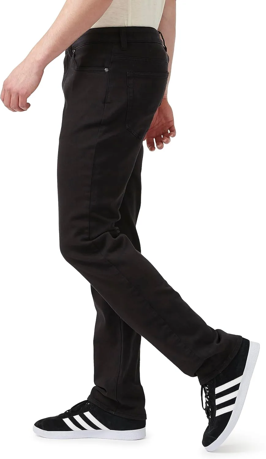 Buffalo David Bitton Men's Non-Denim Straight Leg Six French Terry Pants with Cotton Blend Stretch