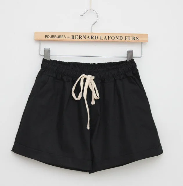 Candy Color Elastic With Belt  Short