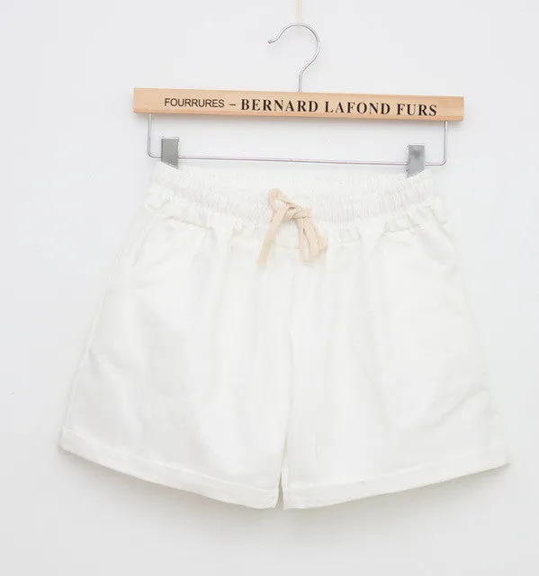 Candy Color Elastic With Belt  Short