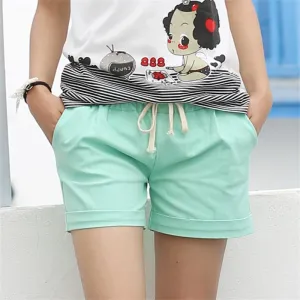 Candy Color Elastic With Belt  Short