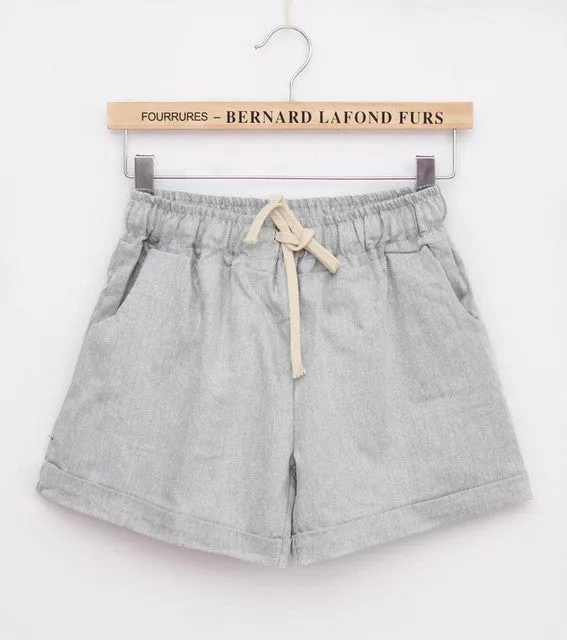 Candy Color Elastic With Belt  Short