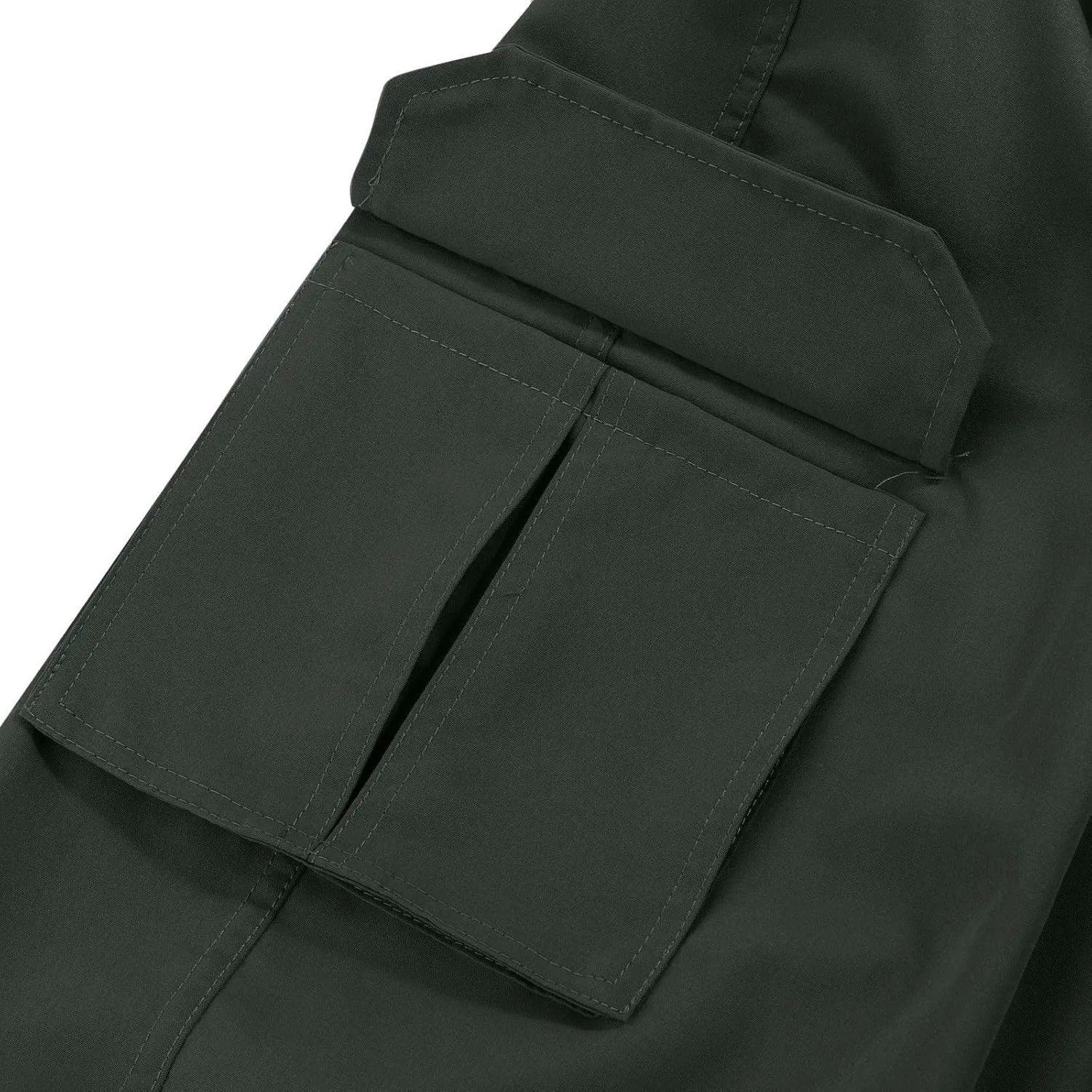 Cargo Pants for Men Slim Fit Plus Size Work Pants 3XL-5XL Stretch Casual Outdoor Hiking Pants Twill Denim Cargo Pants