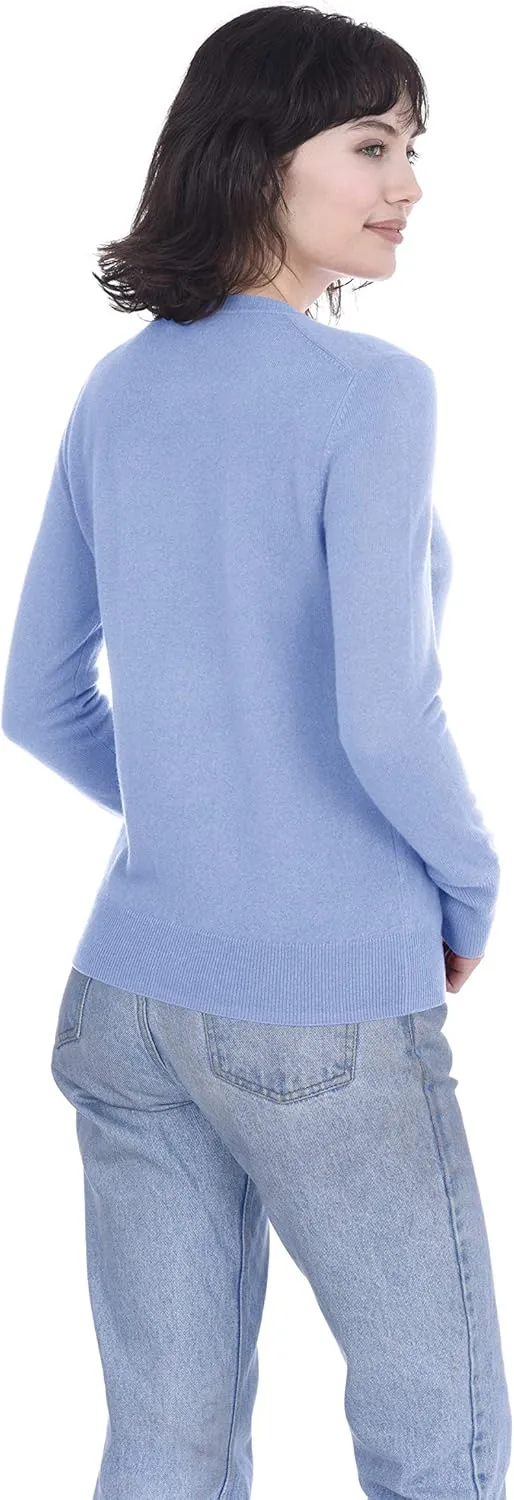 Cashmeren Womens Basic V-Neck Sweater 100% Pure Cashmere Long Sleeve Classic Pullover