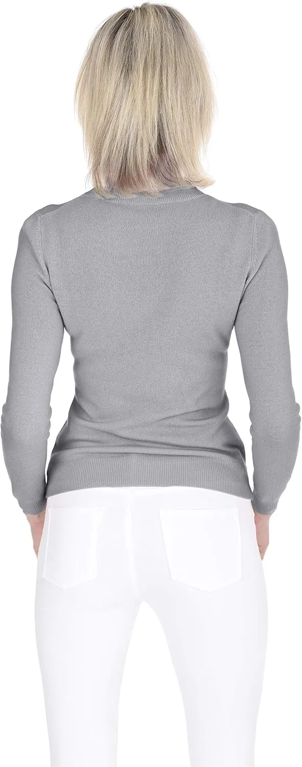 Cashmeren Womens Essential Knit Turtleneck Sweater 100% Merino Wool Long Sleeve Roll Neck Pullover