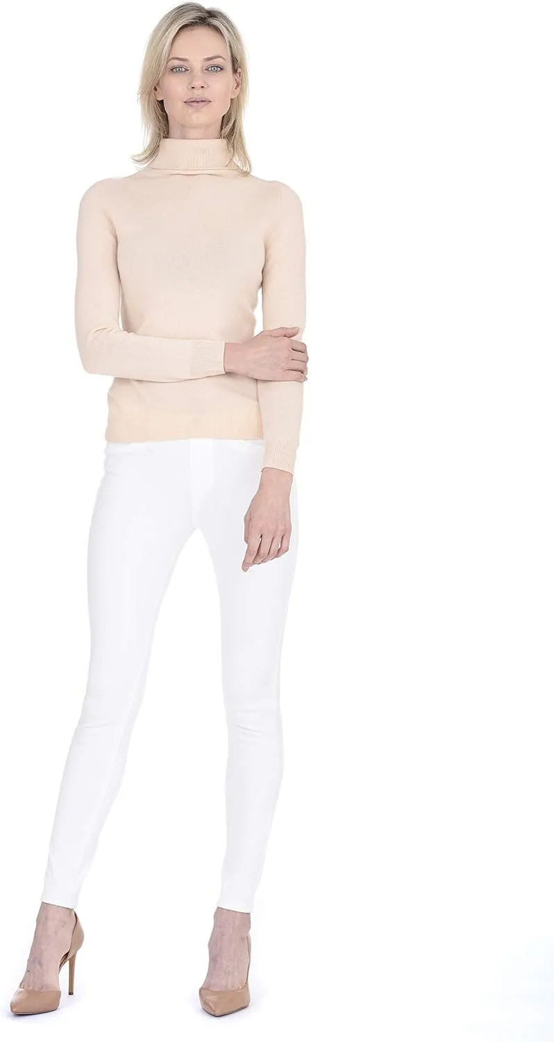 Cashmeren Womens Essential Knit Turtleneck Sweater 100% Merino Wool Long Sleeve Roll Neck Pullover