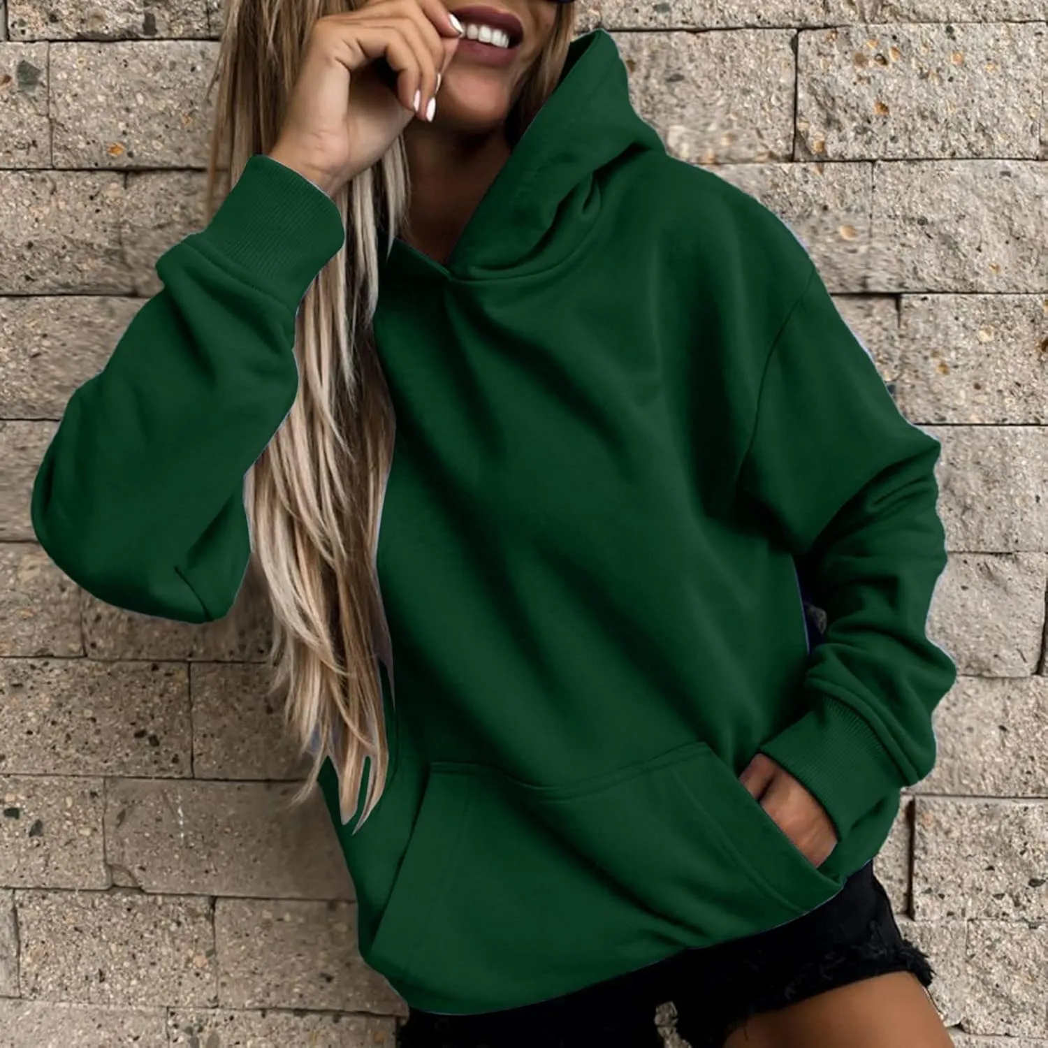 Ceboyel Womens Hoodies Oversized 2023 Hooded Pullover Sweatshirts Long Sleeve Fall Tops Y2K Teen Girls Clothing With Pockets