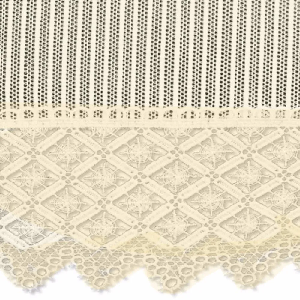 Chelsea Sheer Panel with Macrame Trim