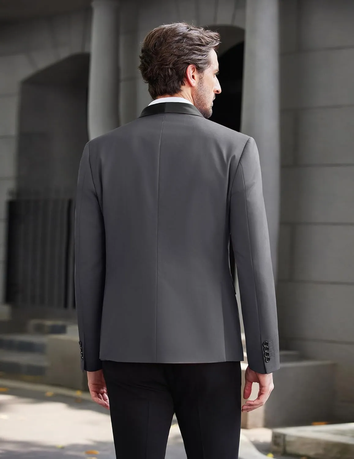 COOFANDY Men Tuxedo Jacket Slim Fit Blazer Suit Jacket Prom Dinner Party Wedding