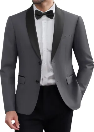 COOFANDY Men Tuxedo Jacket Slim Fit Blazer Suit Jacket Prom Dinner Party Wedding