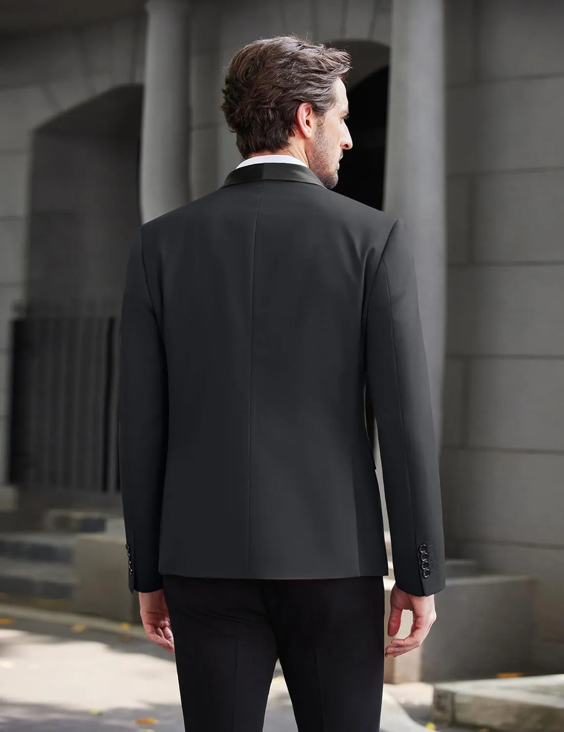 COOFANDY Men Tuxedo Jacket Slim Fit Blazer Suit Jacket Prom Dinner Party Wedding