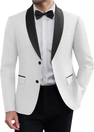 COOFANDY Men Tuxedo Jacket Slim Fit Blazer Suit Jacket Prom Dinner Party Wedding