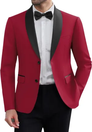 COOFANDY Men Tuxedo Jacket Slim Fit Blazer Suit Jacket Prom Dinner Party Wedding