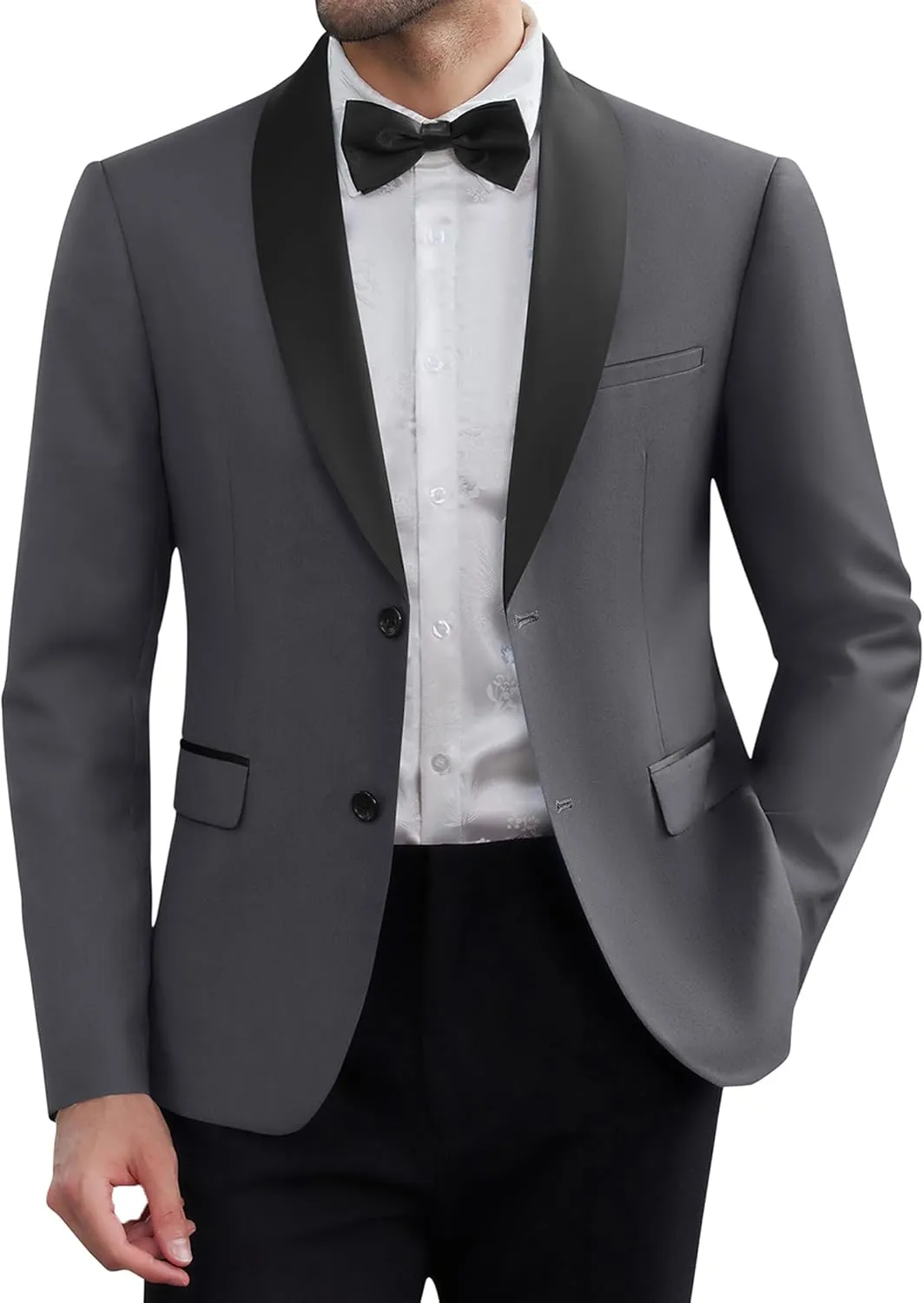COOFANDY Men Tuxedo Jacket Slim Fit Blazer Suit Jacket Prom Dinner Party Wedding