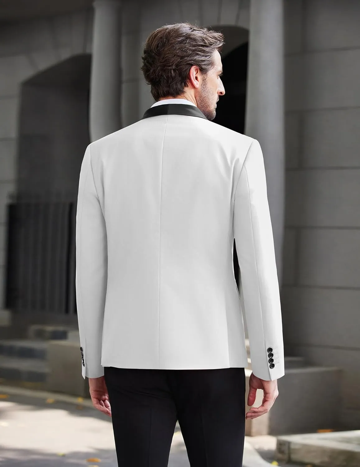 COOFANDY Men Tuxedo Jacket Slim Fit Blazer Suit Jacket Prom Dinner Party Wedding