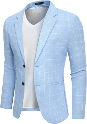 COOFANDY Men's Blazer Casual Slim Fit Sport Coats Two Button Lightweight Suit Jacket