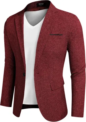 COOFANDY Men's Casual Blazer Suit Jackets Slim Fit One Button Business Sport Coats