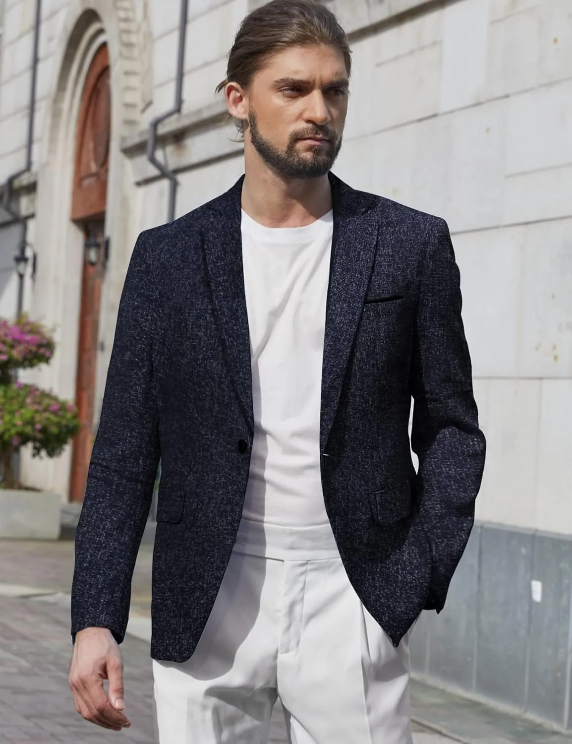 COOFANDY Men's Casual Blazer Suit Jackets Slim Fit One Button Business Sport Coats