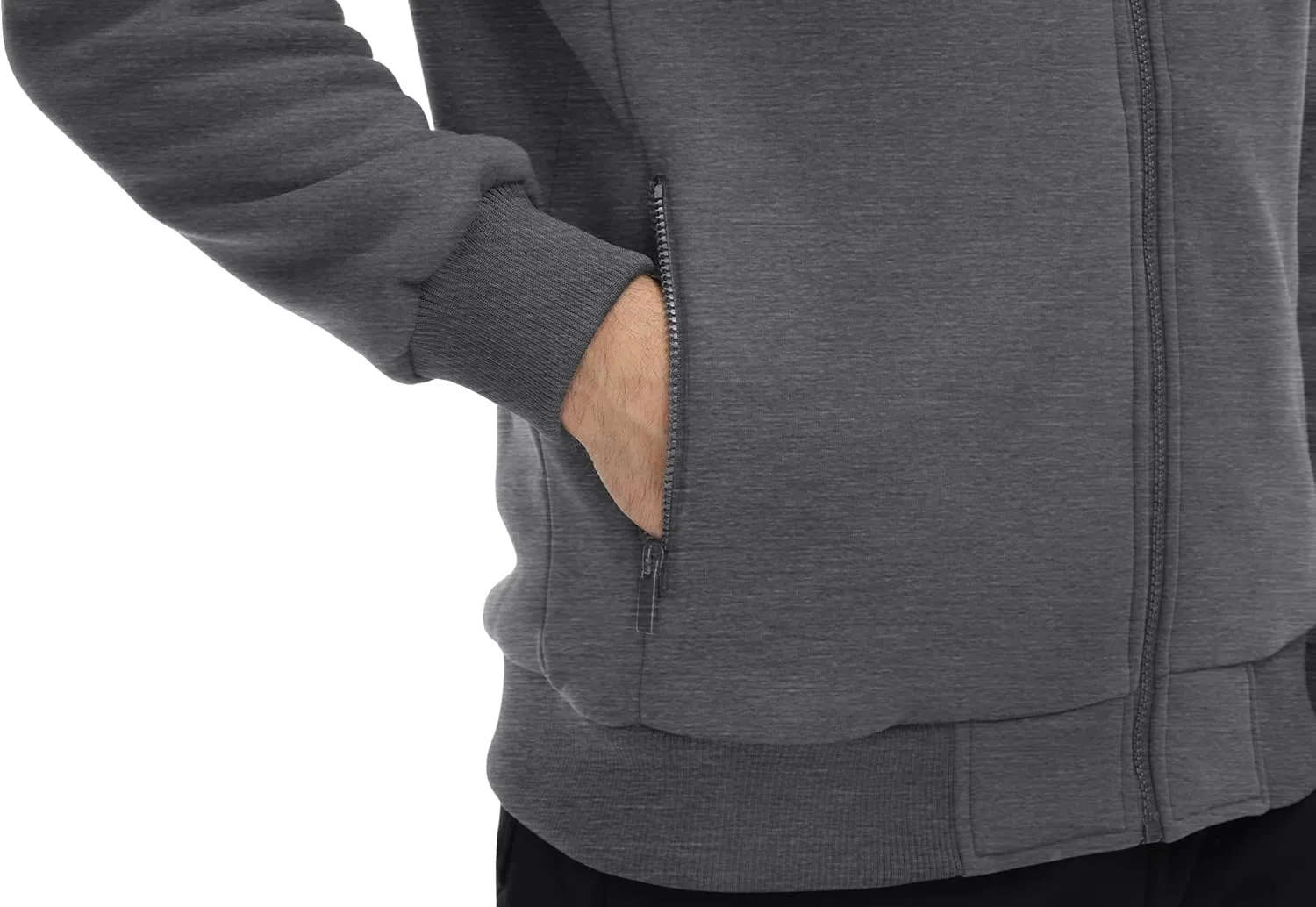 CRYSULLY Men's Sherpa Lined Jacket Fleece Full Zip Winter Hooded Sweatshirt Coats