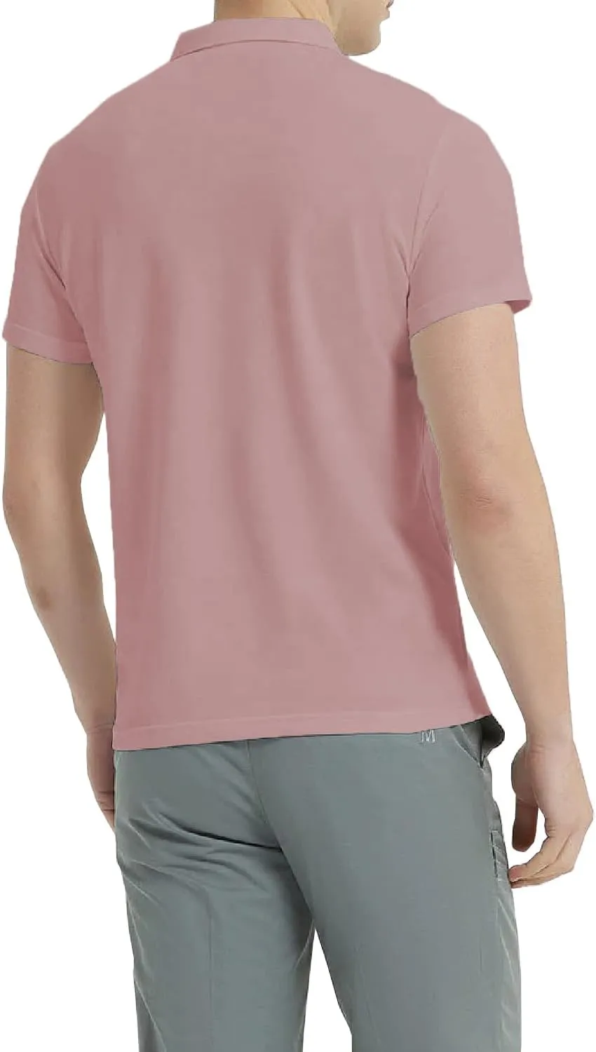 DAVID.ANN Mens Golf Shirt Quick Dry Short Sleeve Casual Workout Polo Shirts