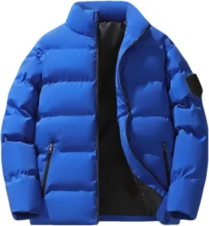 DBFBDTU Autumn And Winter Men's Plus Cashmere Cotton-Padded Jacket Thick Warm Large Size Coat