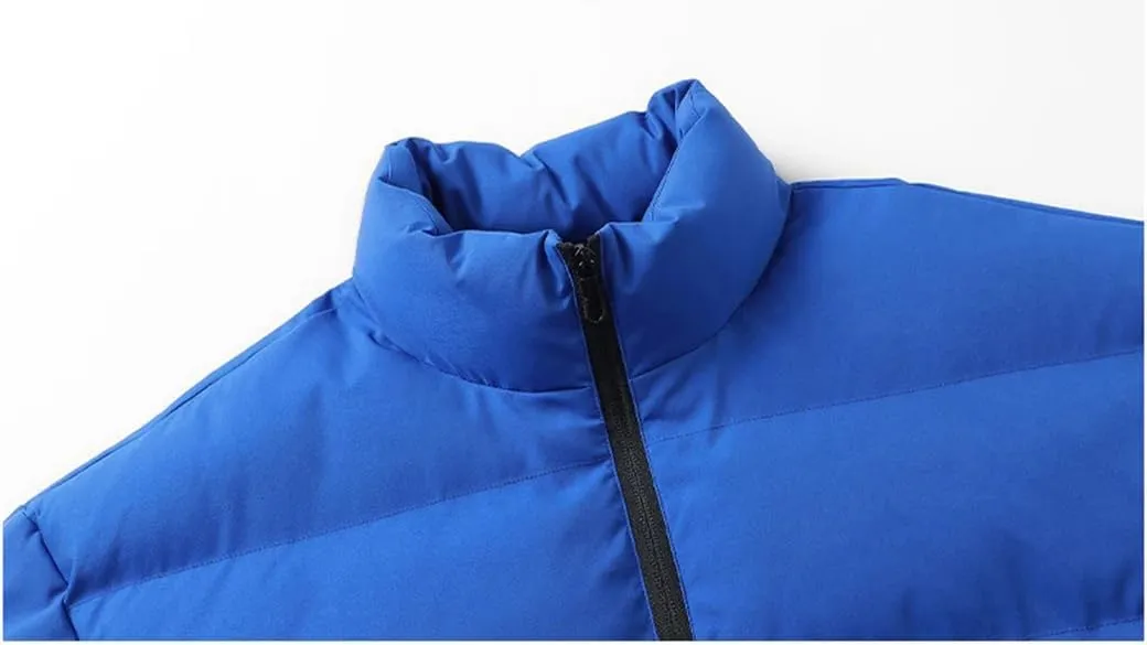 DBFBDTU Men Parka Jacket Autumn Winter Cotton Padded Warm Thickened Man Stand Collar Coats