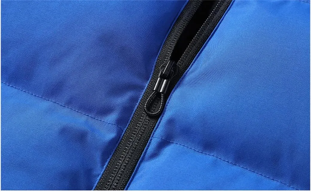 DBFBDTU Men Parka Jacket Autumn Winter Cotton Padded Warm Thickened Man Stand Collar Coats