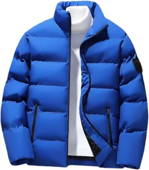 DBFBDTU Men Parka Jacket Autumn Winter Cotton Padded Warm Thickened Man Stand Collar Coats