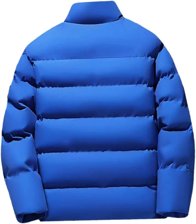 DBFBDTU Men Parka Jacket Autumn Winter Cotton Padded Warm Thickened Man Stand Collar Coats