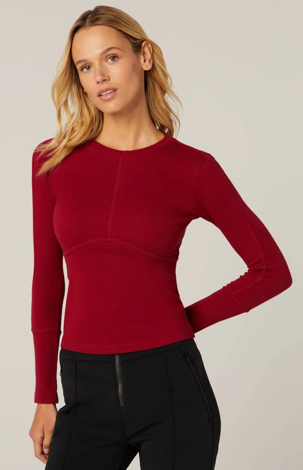 Delaney Knit Top | Deep Red