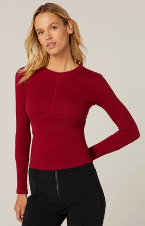 Delaney Knit Top | Deep Red